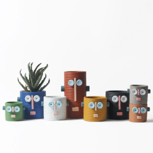 WhimsyBot™ Handmade Ceramic Robot Planter – Cute Succulent Pot for Indoor & Outdoor Décor | Eco-Friendly Gift for Plant Lovers